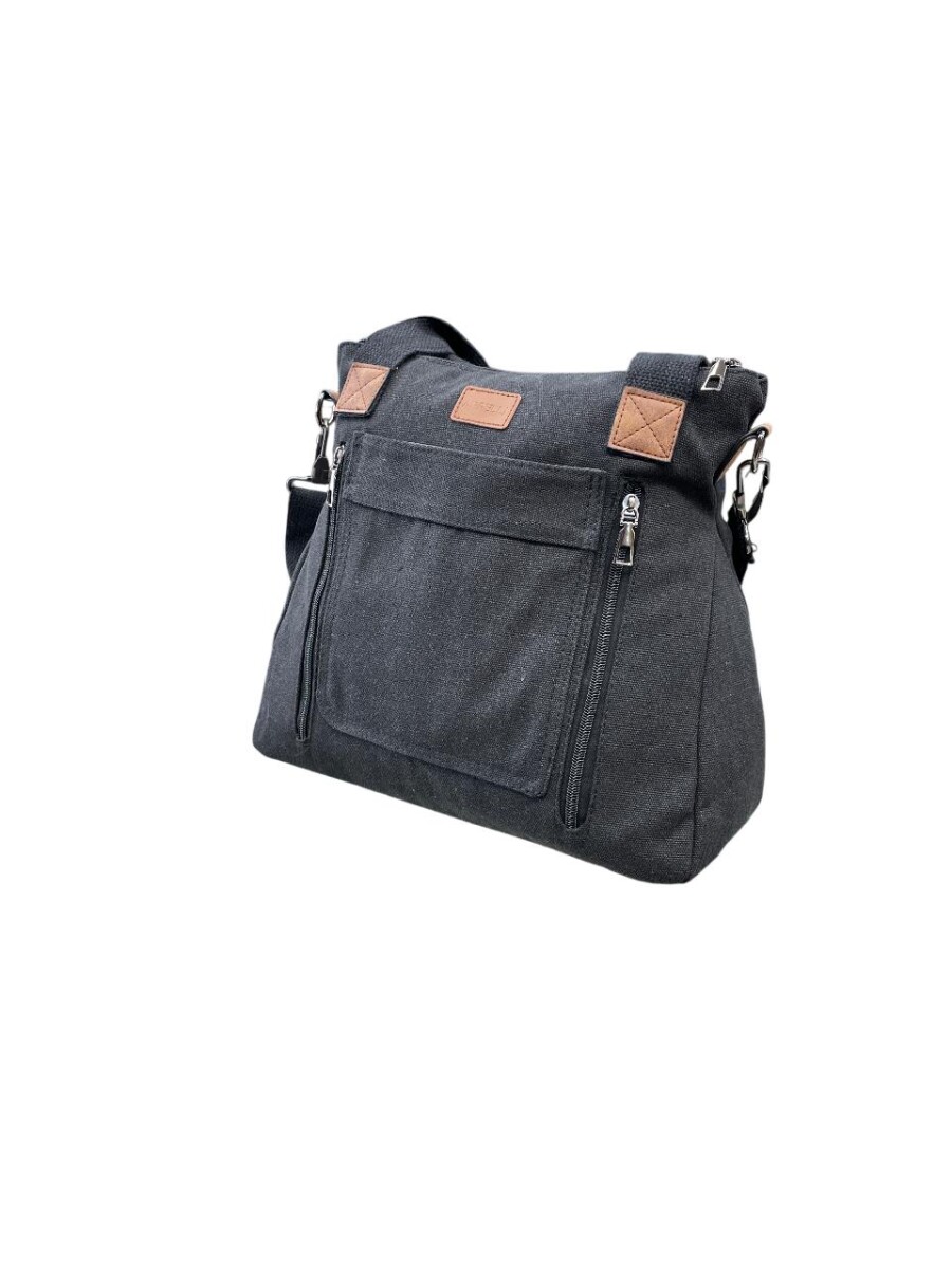 Cartera Safari Lona - Negro 