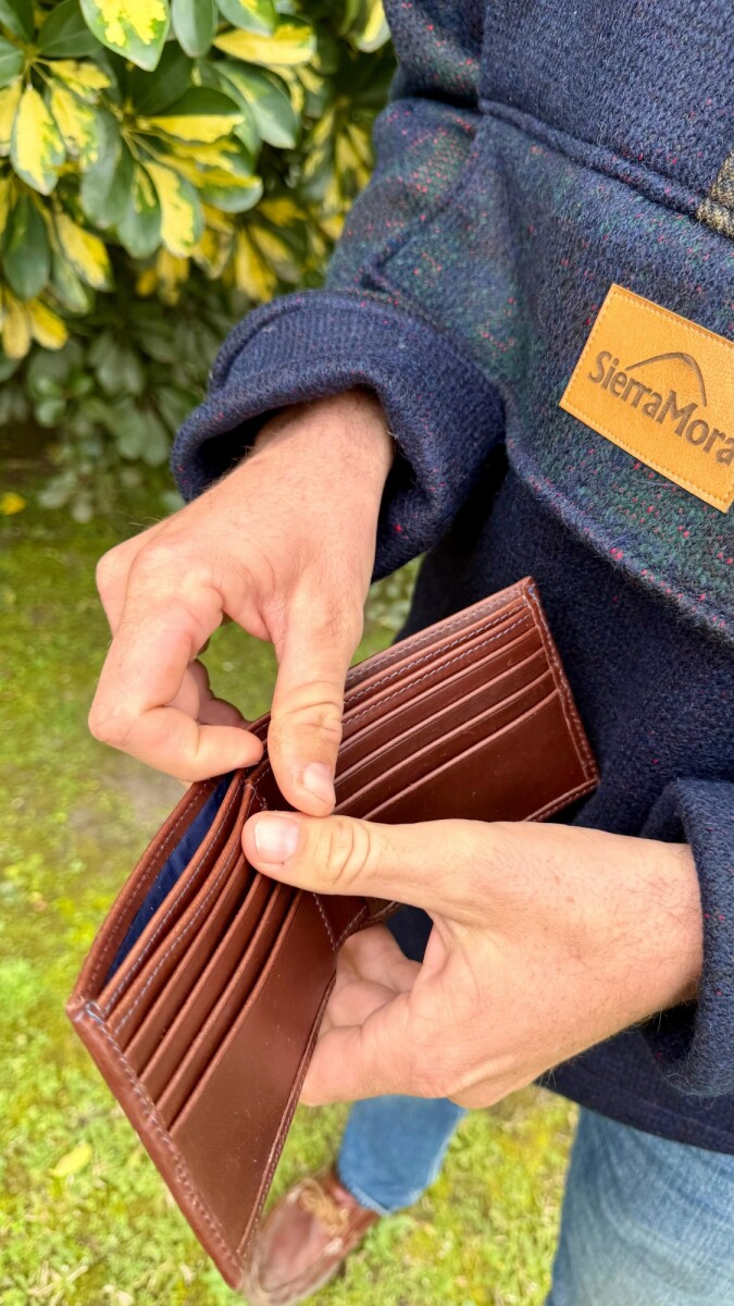 Billetera Men - Chocolate / Azul 