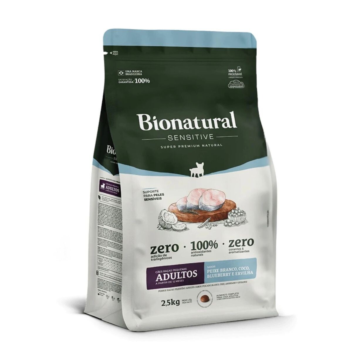 BIONATURAL SENSITIVE PERROS RAZAS PEQUEÑAS 2.5 Kg 