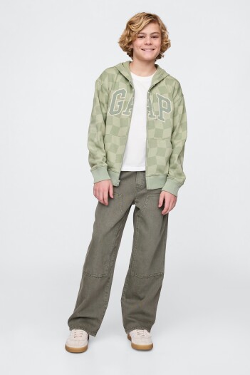 Canguro Con Cierre Logo Gap Niño Green Check