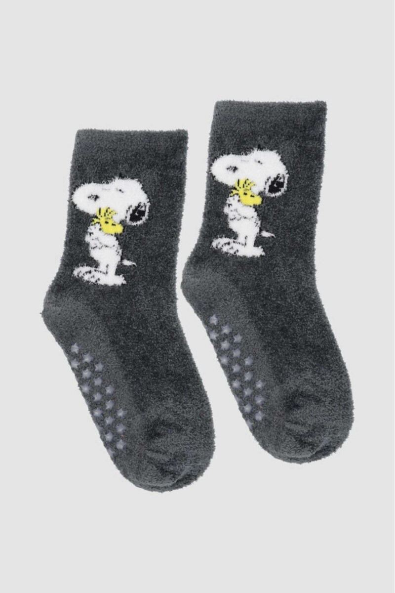 Medias individuales chenille infantil media caña con abs snoopy - Variante 26 