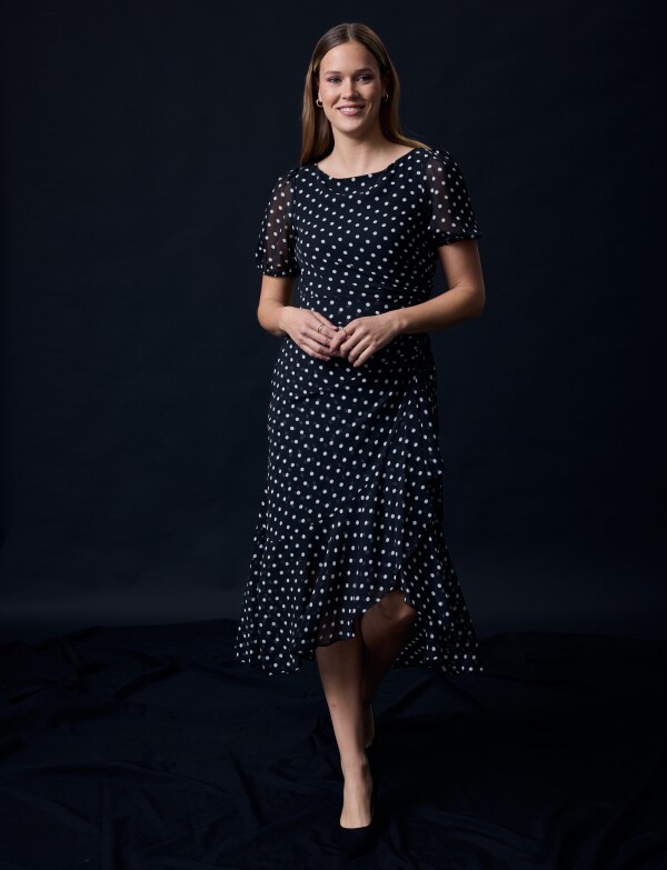 Vestido Maxi Lunares NEGRO/BLANCO