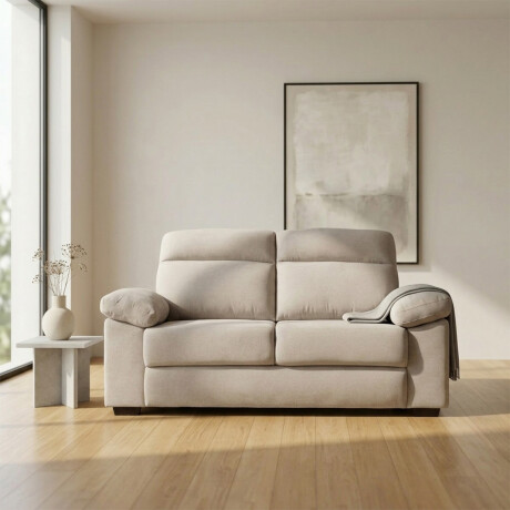Sofá Owen - Tela Microfibra - 2 cuerpos 12072 (Beige)