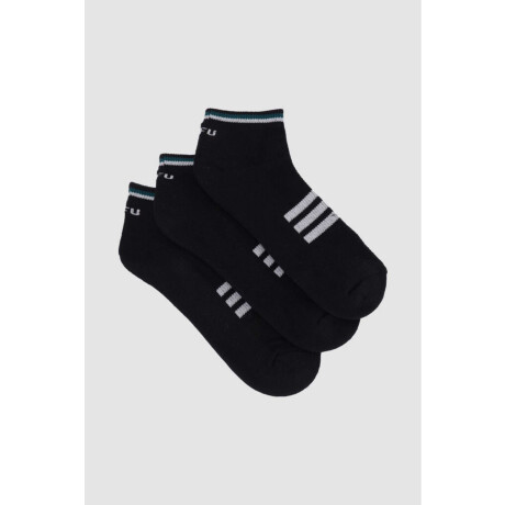 Pack x3 half terry ciclista dama mor Negro