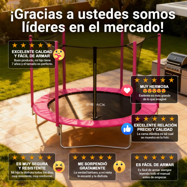 Cama Elastica 2.44 M Trampolin Saltarin Niños Adultos Grande Con Red Proteccion Imback Cama Elastica 2.44 M Trampolin Saltarin Niños Adultos Grande Con Red Proteccion Imback