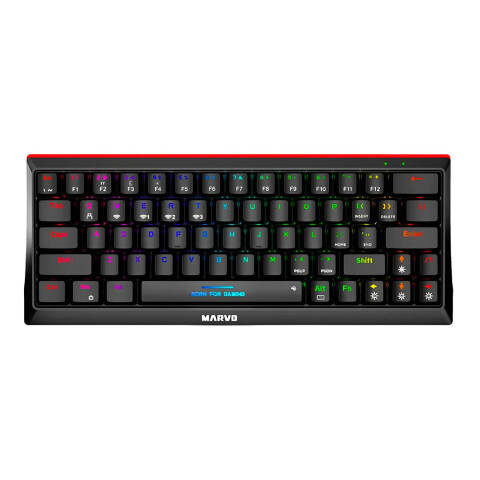 Teclado Gamer Marvo Mecánico Kg962w 60% TECLADO MARVO MECANICO KG962W 60% SW BLU