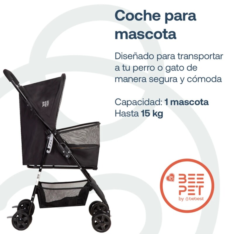 Coche para Mascota HOP BEEPET Negro Coche para Mascota HOP BEEPET Negro