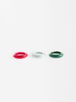 Set De Anillos Con Esmaltado multicolor