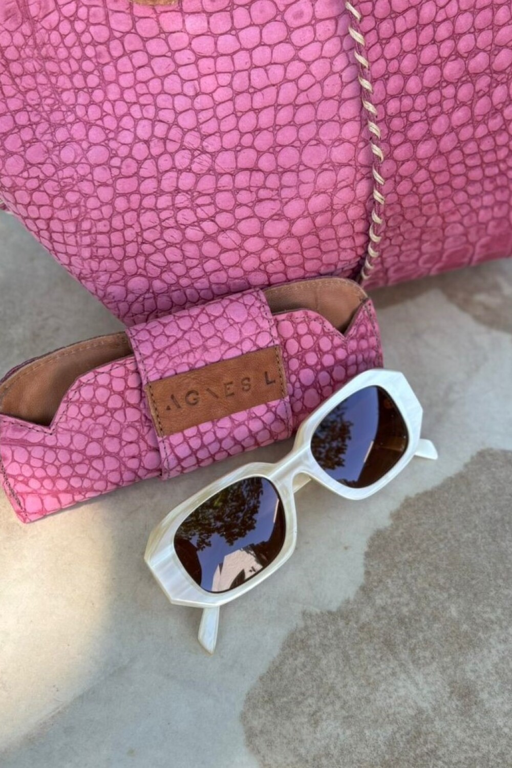 Estuche Lentes Crocco Rosa