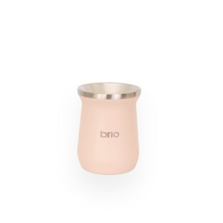 Set De Termo 1 Litro Y Mate Diseño Clásico brio Acero Inox Salmón