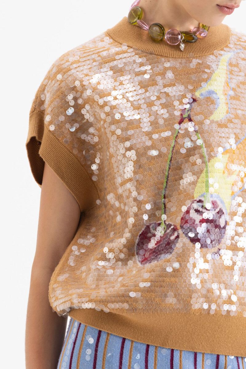 CHALECO FLAMING CHERRY Camel