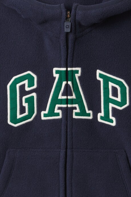 Canguro Polar Con Cierre Logo Gap Toddler Niño Navy Uniform