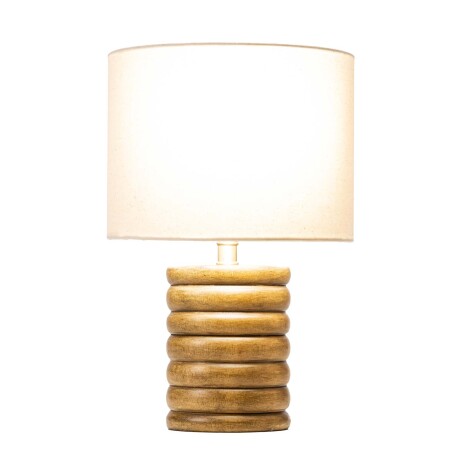 LAMPARA DE MESA MADERA NATURAL-BEIGE Q5R2