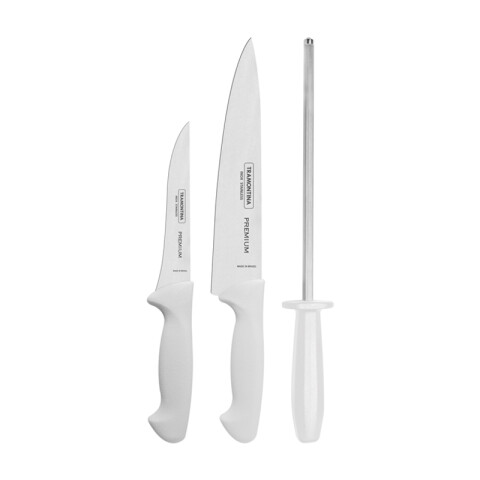 Juego de 2 cuchillas y chaira, líena PREMIUM -TRAMONTINA TN9316