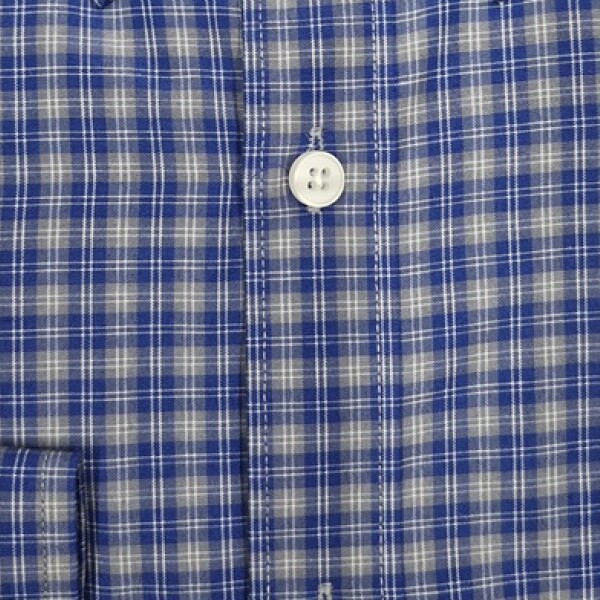 Camisa a Cuadros Azul y Gris