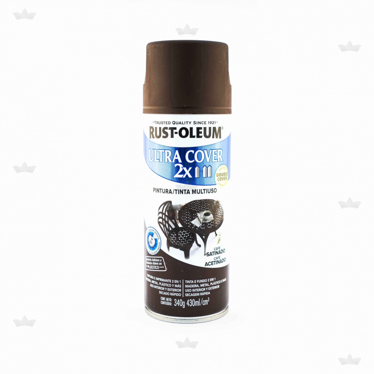 AEROSOL ULTRA COVER 2X CAFE SATINADO- 340 GR. 