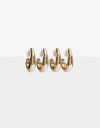Aros Argollas Set Metal Aros Argollas Set Metal Bold De La Línea Stay Golden. - Dorado