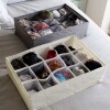 Caja de almacenamiento de tela plegable con divisiones Caja de almacenamiento de tela plegable con divisiones