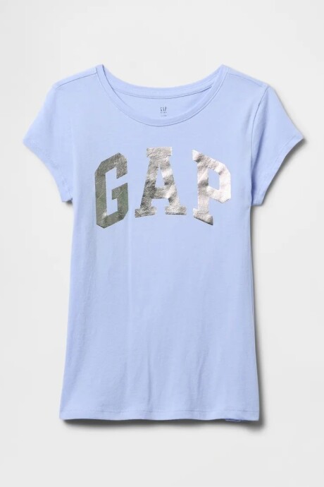 Remera Logo Gap Niña Blue Crystal