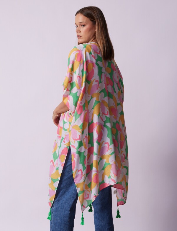 Kimono Printed MULTI/VERDE