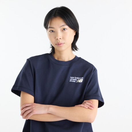 Remera New Balance de Dama - Athletics Premium - WT62B7V2DNT NAVY BLUE