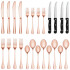 Juego de 24 Cubiertos De Acero Inoxidable Cocina Imback Rosa Juego de 24 Cubiertos De Acero Inoxidable Cocina Imback Rosa
