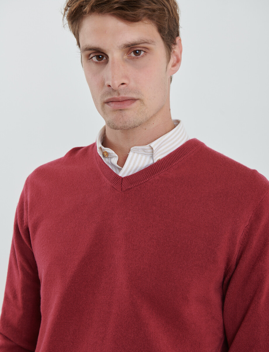 470313 SWEATER V HARRINGTON URBAN Bordo