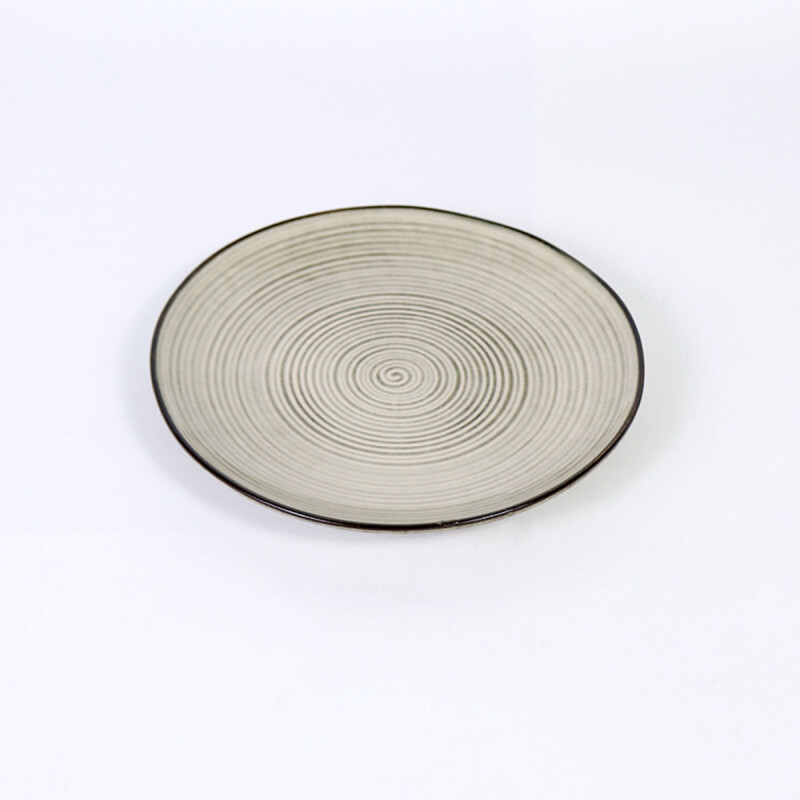 PLATO PLAYO CERAMICA VERDE ESPIRAL 20.5CM Unica