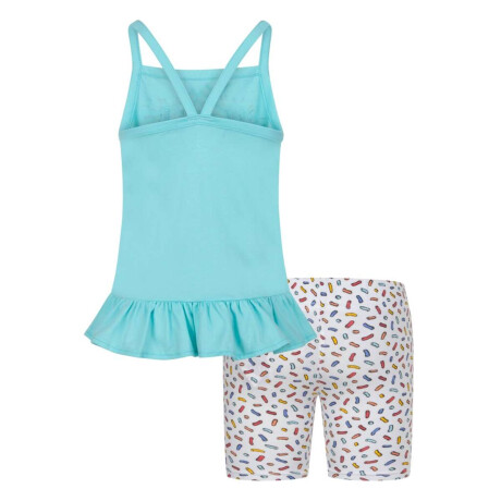 Conjunto Peplum Tank & Printed Bik de Niña Blanco