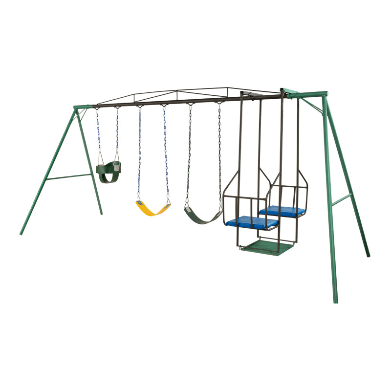 Hamaca de Plaza con silla doble, 2 hamacas de cincha 1 hamaca de bebé altura 1,80 mts Hamaca de Plaza con silla doble, 2 hamacas de cincha 1 hamaca de bebé altura 1,80 mts