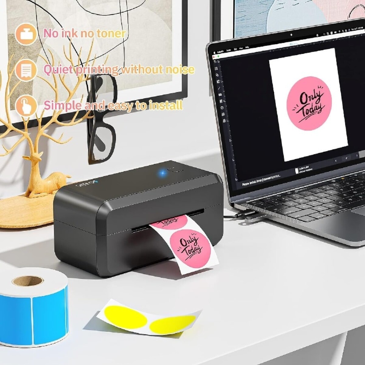 Impresora etiquetadora térmica Bluetooth AM-243 