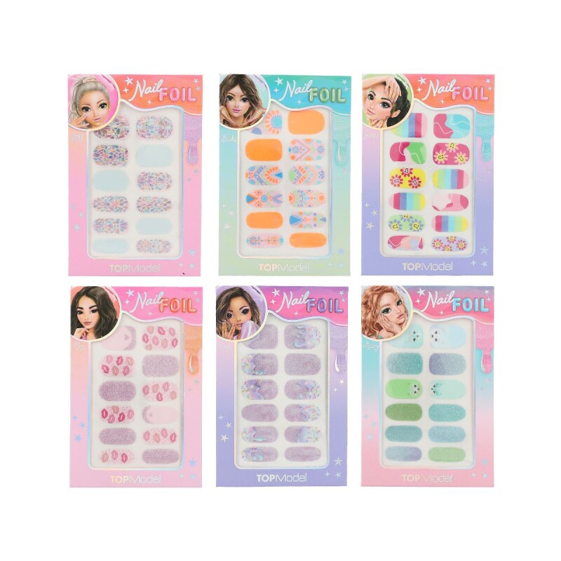 Stickers para uñas x12 un. incluye lima Lizzy