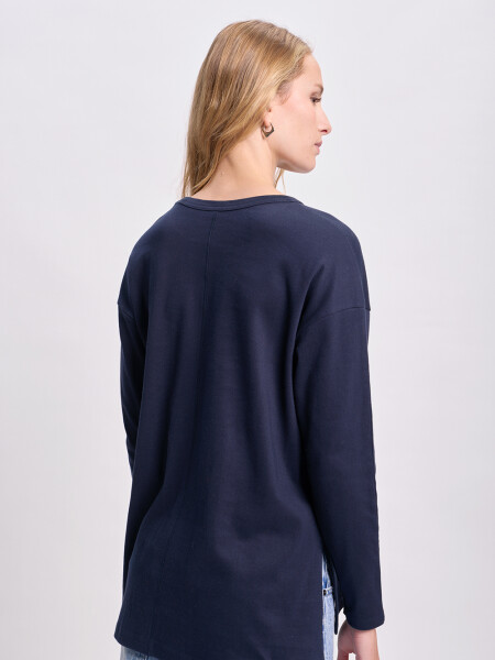 Remera manga larga Azul Marino
