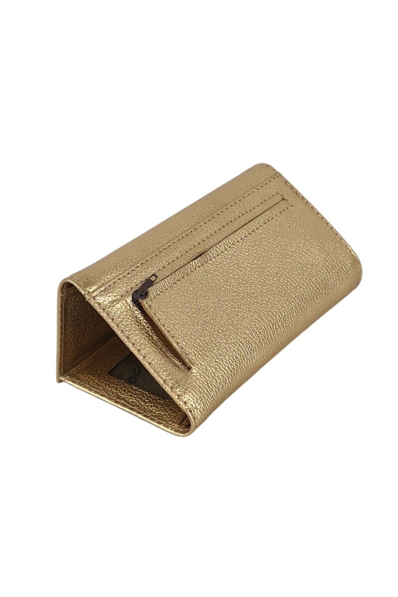 Billetera de mujer larga Dorado