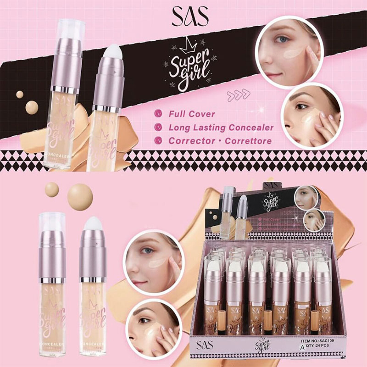 SAS Corrector líquido larga duración - Sas Corrector Líquido Larga Duración 