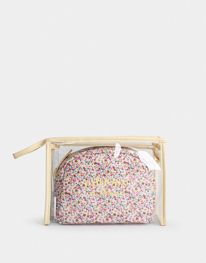 Porta Cosméticos Set De Portacosméticos - Estampado Flores