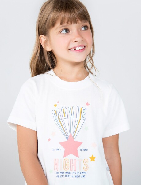 PIJAMA INFANTIL CON SHORT BLANCO