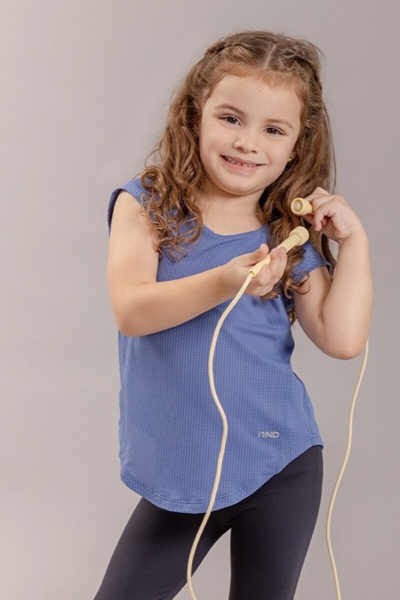 Remera Deportiva para Niñas. azul