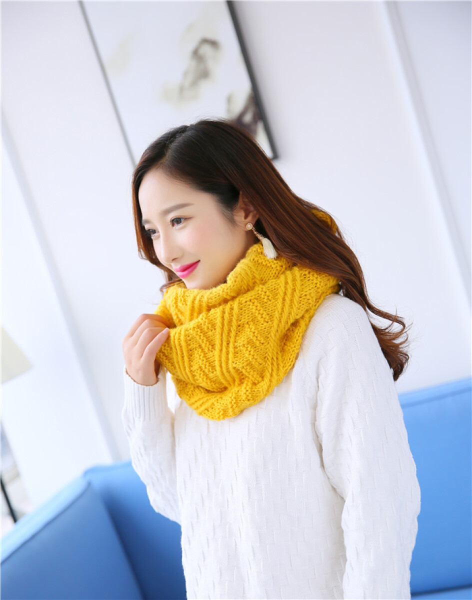 Cuello Tejido De Abrigo - Amarillo 