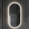Espejo Vertical Lumax Moddy Marco Ovalado y Luz Led 50x70cm Blanco