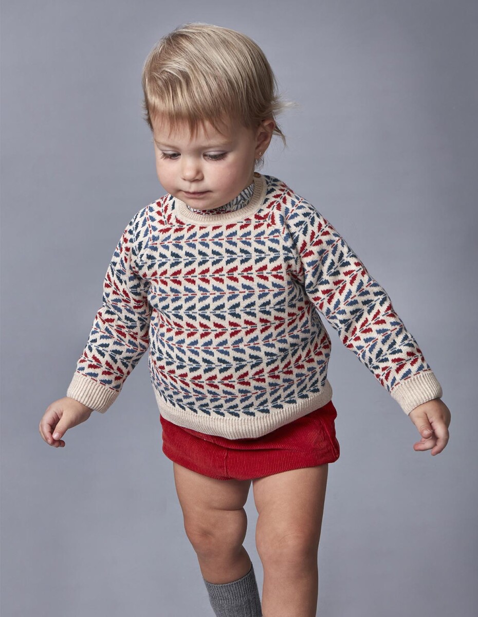 Jsersey De Jaquard Con Lana - Rojo 