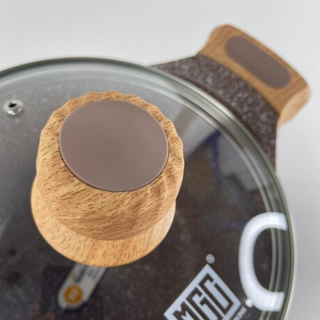 Olla Aluminio Fundido Presión Revestimiento Granito Tapa Vidrio 20cm Olla Aluminio Fundido Presión Revestimiento Granito Tapa Vidrio 20cm