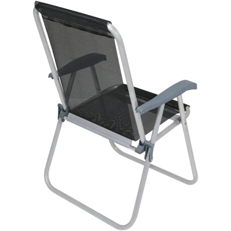 Silla Alta Bel Aluminio Comfort Poliéster De Pvc Ub NEGRO