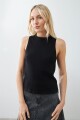 Musculosa canalé negro