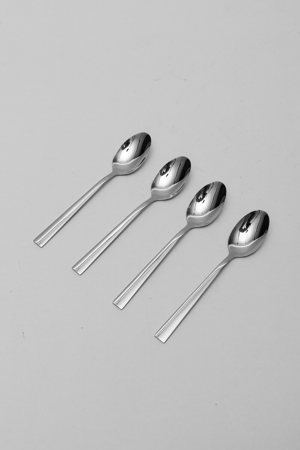 Cuchara Asher De Té Set 4 Un. Plateado Brillante Color Unico