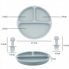 Set Alimentación Bebé en Silicona Libre Bpa 10 Piezas Gris