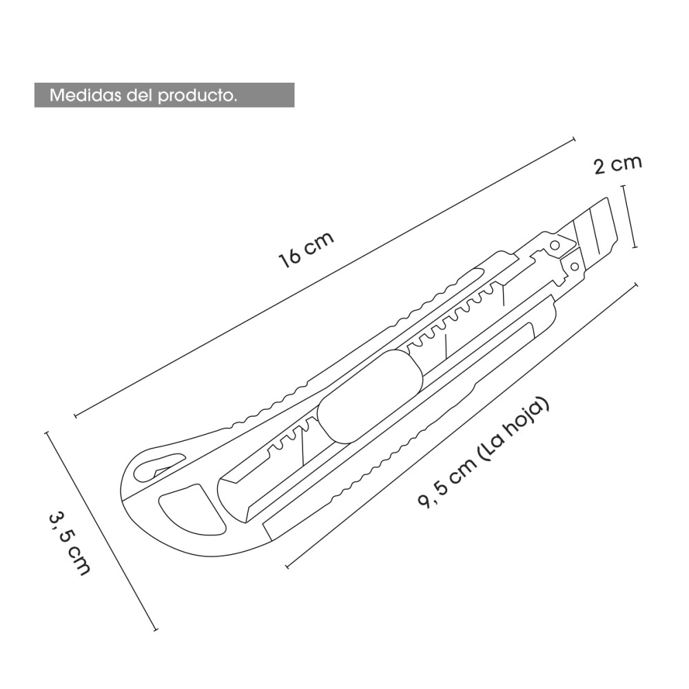 Cutter Trincheta Retráctil 10cm Afilado Ergonómico Cutter Trincheta Retráctil 10cm Afilado Ergonómico