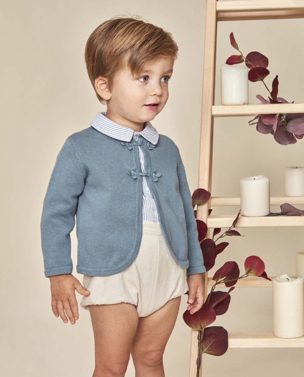 Chaqueta Boton Especial - Gris 