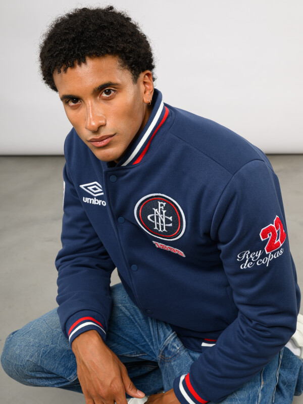 Campera Bomber Vent Nacional Hombre Azul Marino