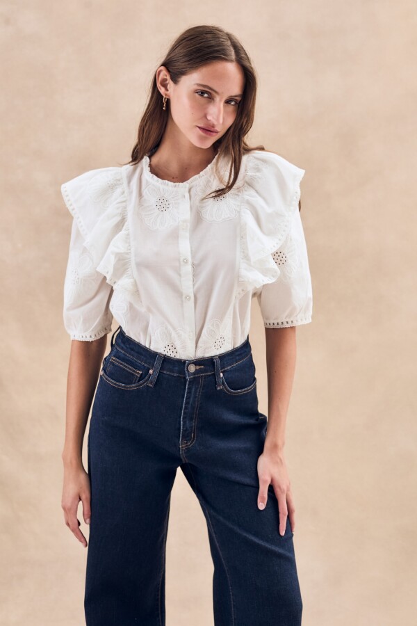 Blusa Volados Crudo